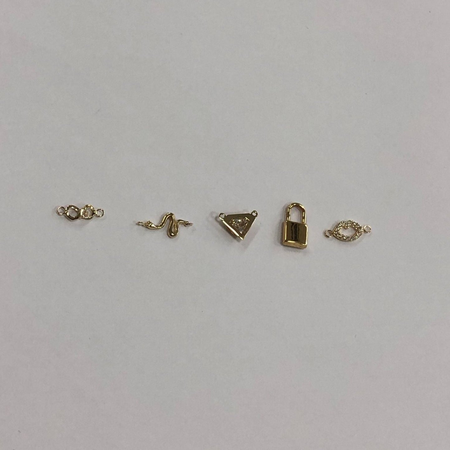 14k Gold & Gemstone Lip Connector