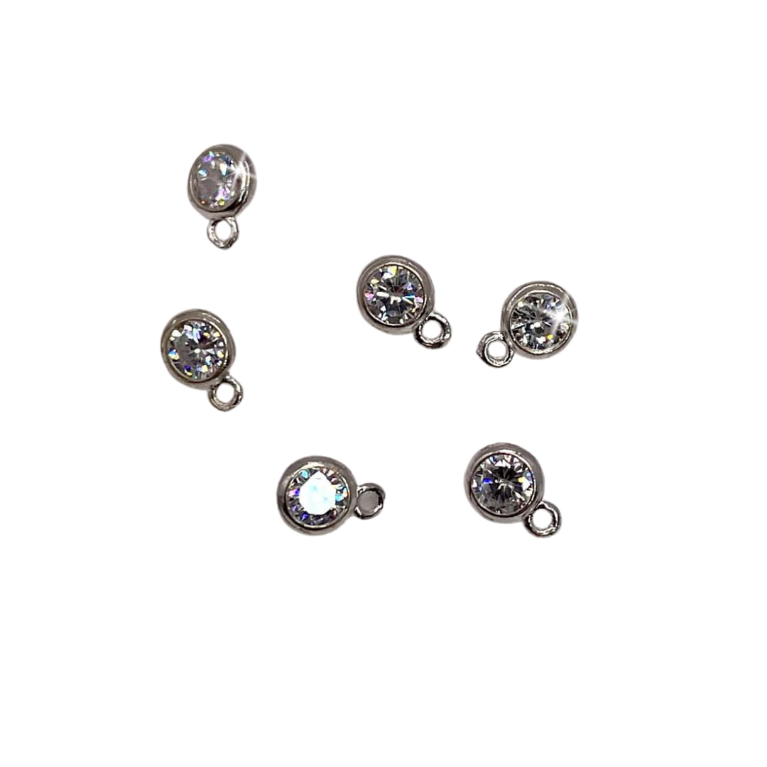 Sterling Silver AAA Cubic Zirconia Charm