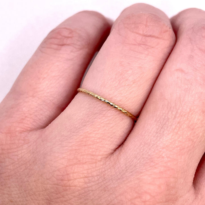 Sparkle Twist - Gold / 6 Ring Stacking Rings The forEVER Jewelry