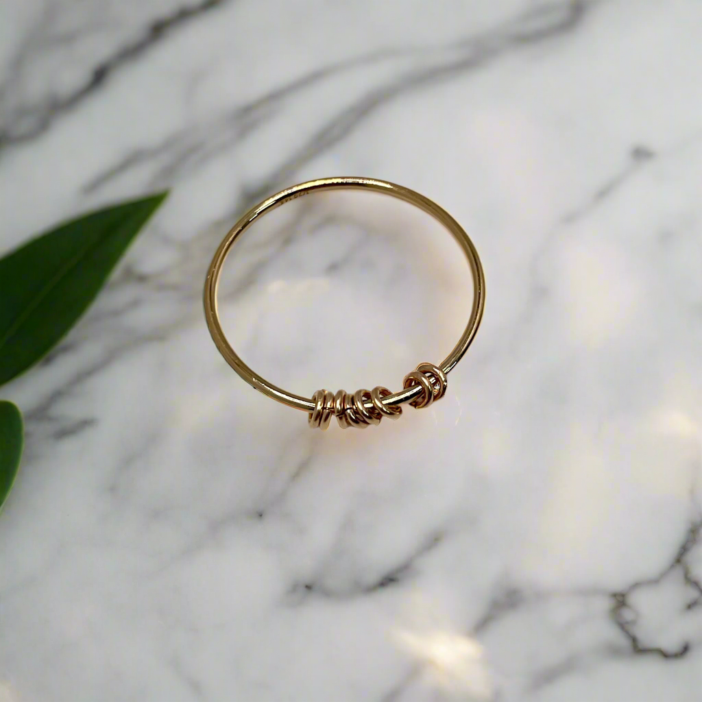 Fidget Ring Dainty Spinning Ring
