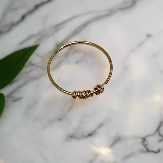 Fidget Ring Dainty Spinning Ring
