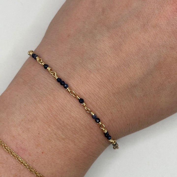 Gold/Sapphire Bracelet Gemstone Bracelet The forEVER Jewelry