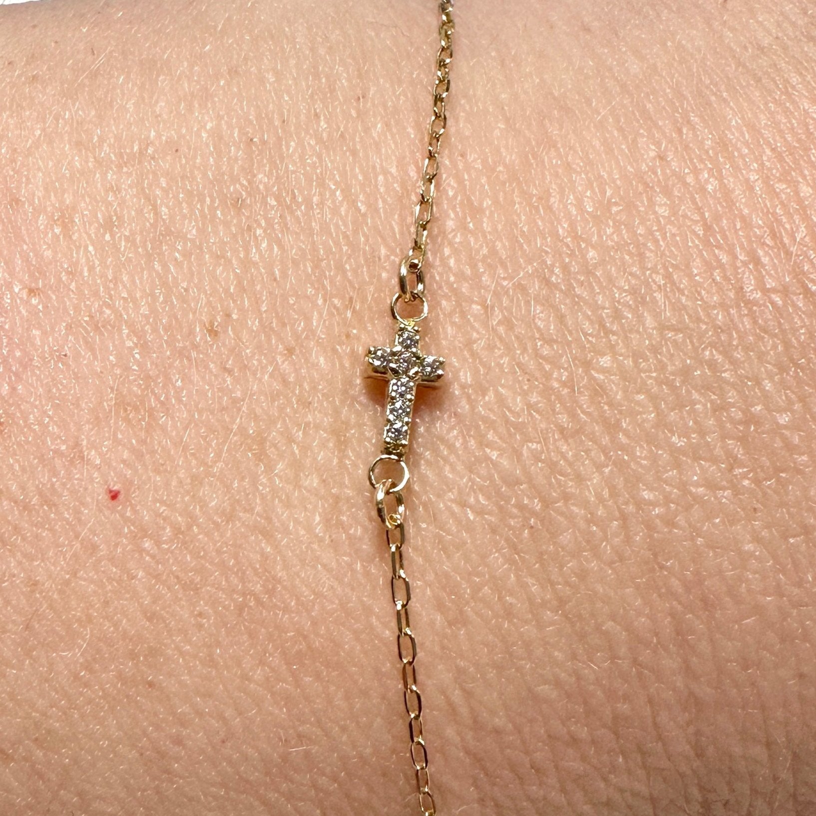 Connector Cross with Gemstones Connector forEVER Permanent Jewelry Supplies