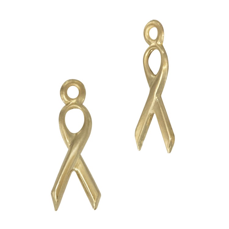 14k Yellow Gold Ribbons