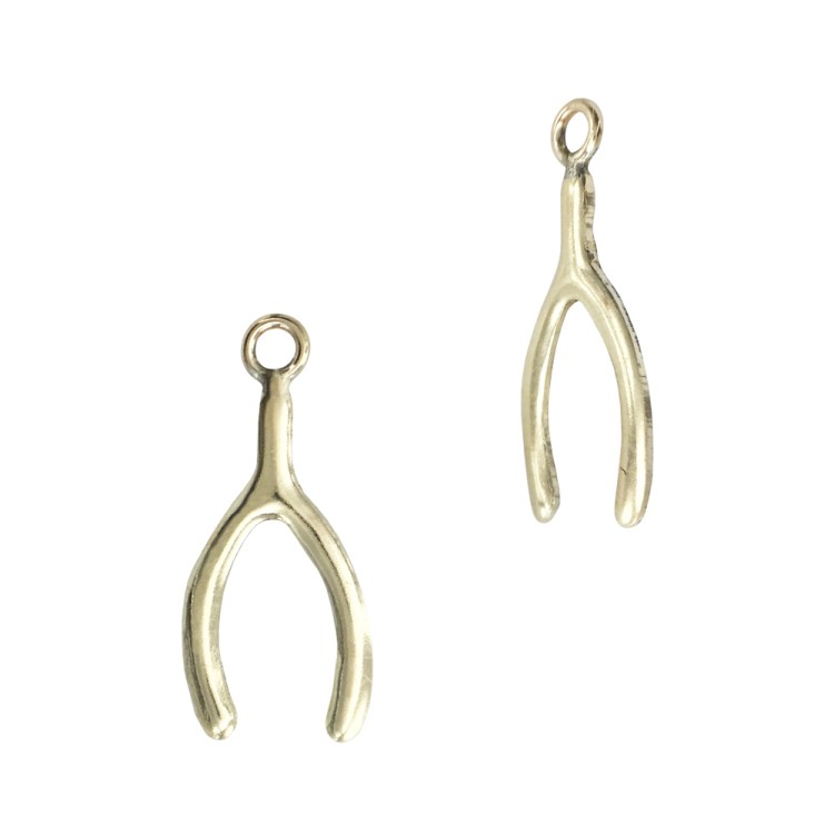 14k Yellow Gold Wishbone