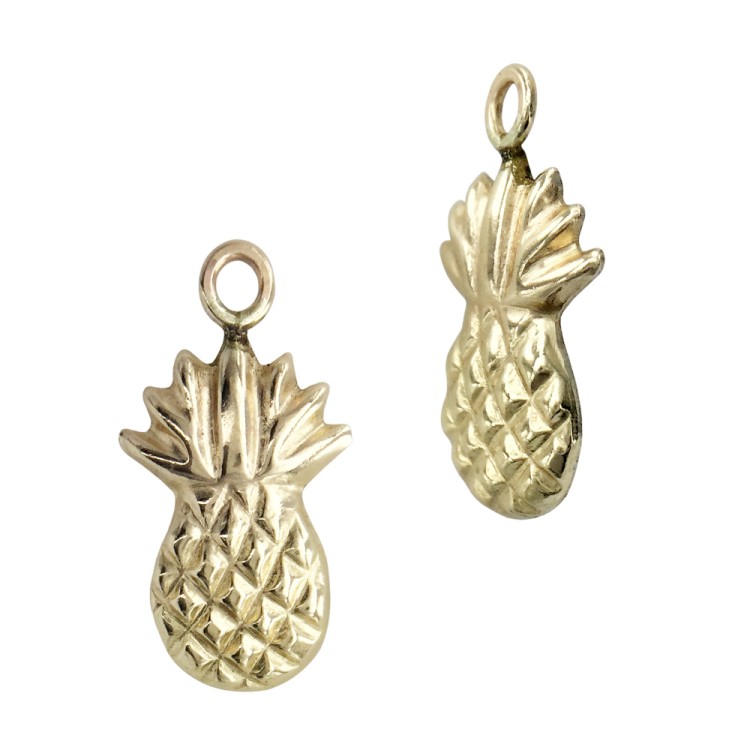 14k Yellow Gold Pineapple Pendant