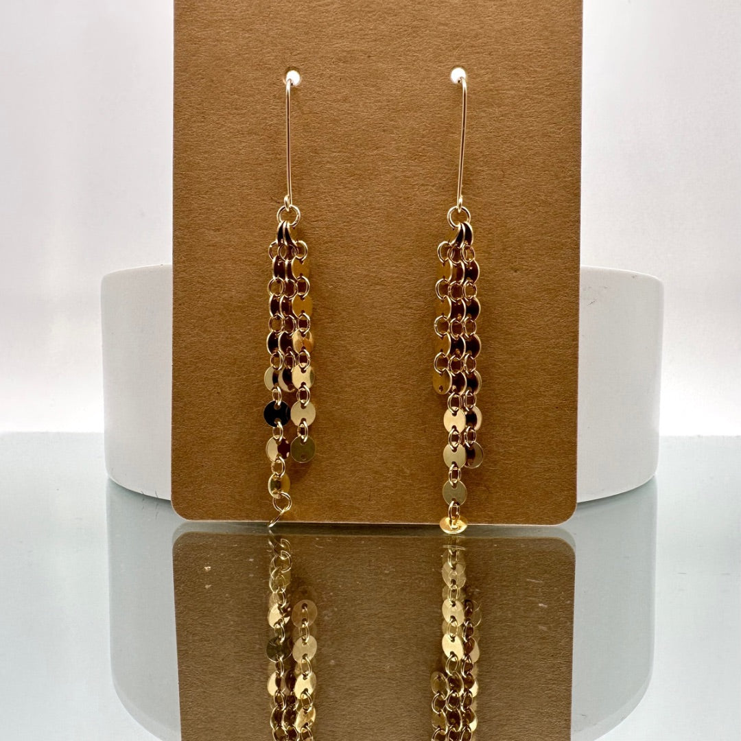 Gold Earrings Disco Ball Drop Earring The forEVER Jewelry