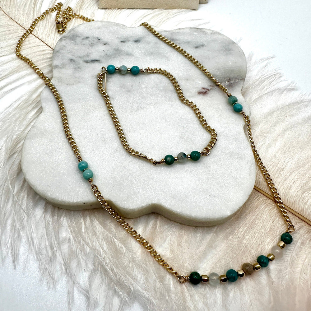 Jewelry Amazonite Necklace, Bracelet & Earrings Set The forEVER Jewelry