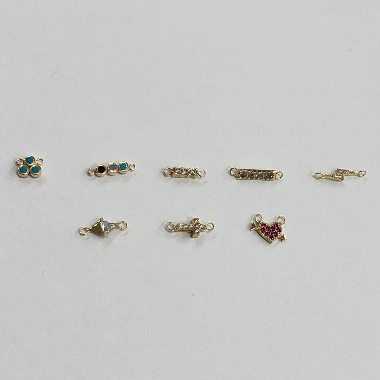 14k Gold Lightening Bolt with Gemstones