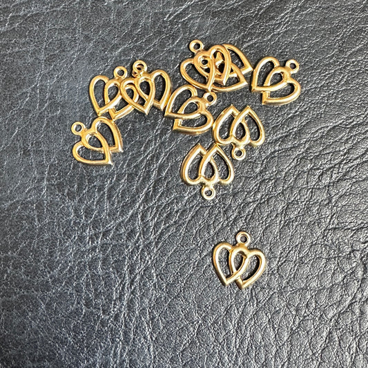 Gold-Filled Double Hearts Pendant