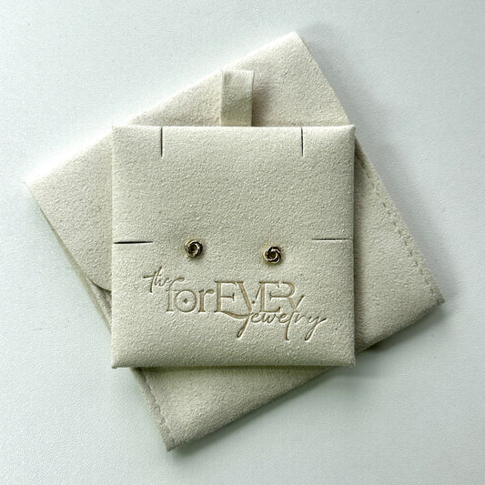 Gold Knot Stud Earrings