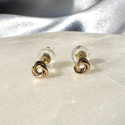 Gold Knot Stud Earrings