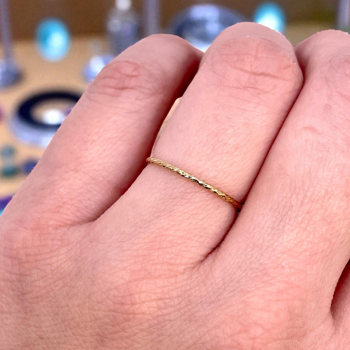 Sparkle Dainty Stacking Ring 14k Gold-Filled