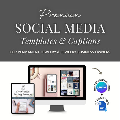 30-Day Premium Social Media Templates & Captions for Jewelry Professionals