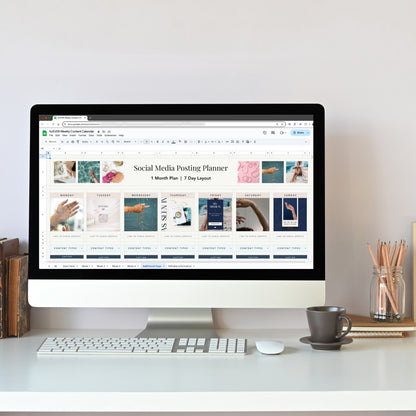 Social Media Monthly Content Planner | Google Sheets Template